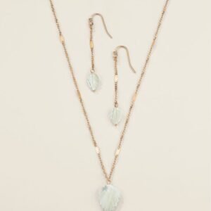 Ivory Petals Necklace and Earring Set