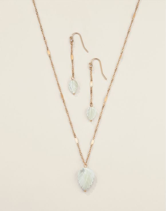 Ivory Petals Necklace and Earring Set 1 Ivory Petals Necklace and Earring Set