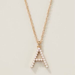 Pearly Charm Initial Necklace