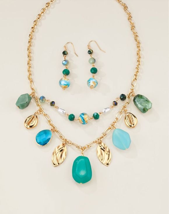 Seaside Treasure Necklace and Earring Set 1 Seaside Treasure Necklace and Earring Set