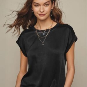 Relaxed Roll Sleeve Top