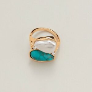 Turquoise Tides Statement Ring