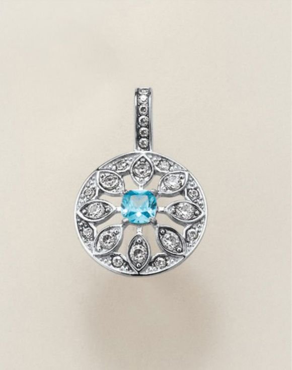 Forever Daisy Stainless Steel Aqua CZ Earrings 2 Forever Daisy Stainless Steel Aqua CZ Earrings - Image 2
