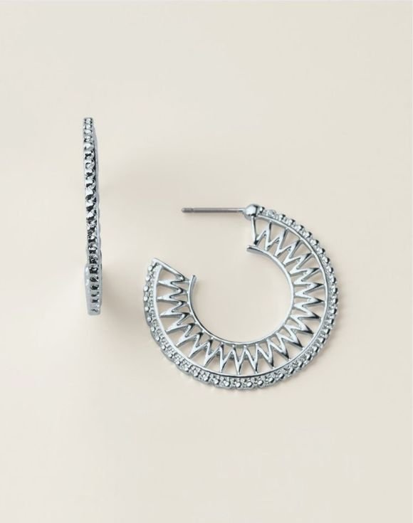 Woven Glow Hoop Earrings 2 Woven Glow Hoop Earrings - Image 2