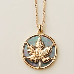 Pearlescent Season Leaf Necklace