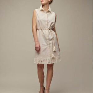 Button-Front Sleeveless Dress