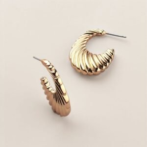 Edgy Sway Hoop Earrings