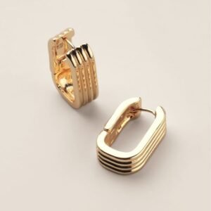 Frame Link Hoop Earrings