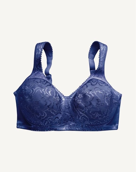 Playtex® 18 Hour® Ultimate Lift & Support Wireless Bra in Sandshell & Blue Velvet (US4745) 1 Playtex® 18 Hour® Ultimate Lift & Support Wireless Bra in Sandshell & Blue Velvet (US4745)