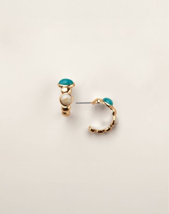 Riviera Blue Hoop Earrings 1 Riviera Blue Hoop Earrings