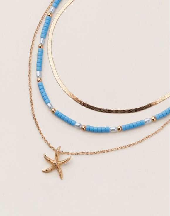 Star of the Shore Layered Necklace 1 Star of the Shore Layered Necklace