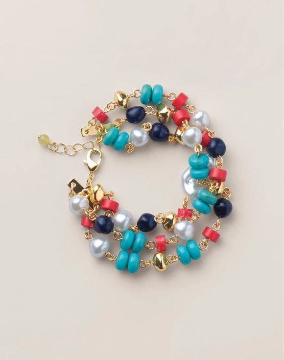 Sunset Sail Layered Bead Bracelet 1 Sunset Sail Layered Bead Bracelet