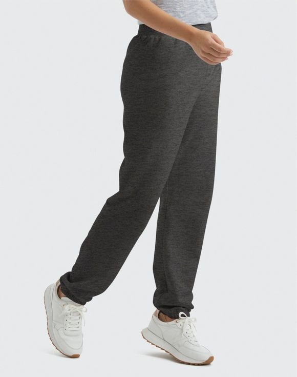 Hanes EcoSmart® Women's Fleece Sweatpants with Cinched Cuffs, 30" O4630 3 Hanes EcoSmart® Women's Fleece Sweatpants with Cinched Cuffs, 30" O4630 - Image 3