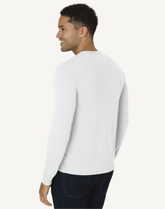 Hanes Originals Men's Long Sleeve Henley T-Shirt MHT481 3 Hanes Originals Men's Long Sleeve Henley T-Shirt MHT481 - Image 3