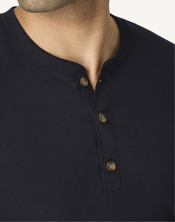 Hanes Originals Men's Long Sleeve Henley T-Shirt MHT481 4 Hanes Originals Men's Long Sleeve Henley T-Shirt MHT481 - Image 4