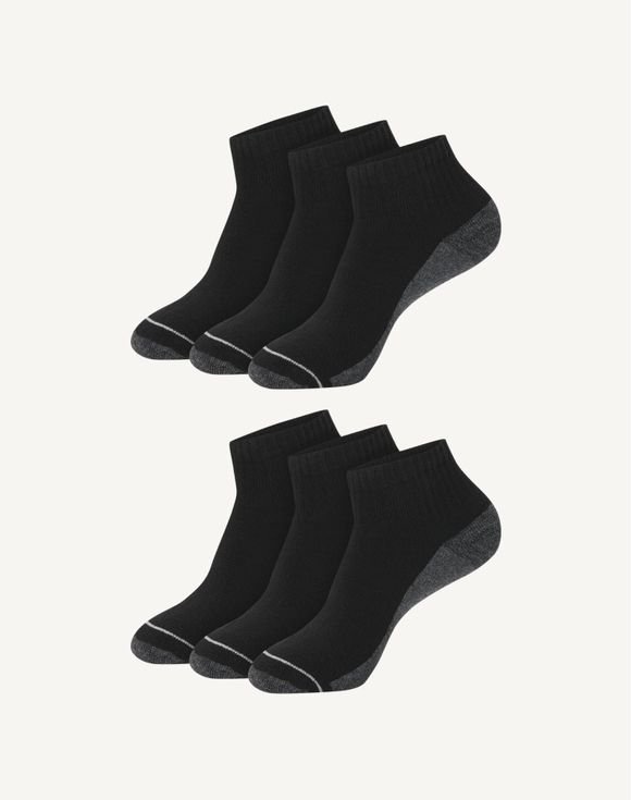 Hanes Ultimate Men's 6-Pack Ultra Cushion Ankle Socks ULC166 3 Hanes Ultimate Men's 6-Pack Ultra Cushion Ankle Socks ULC166 - Image 3
