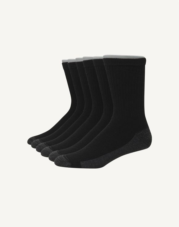 Hanes Ultimate Men's 6-Pack Ultra Cushion Crew Socks ULC186 1 Hanes Ultimate Men's 6-Pack Ultra Cushion Crew Socks ULC186