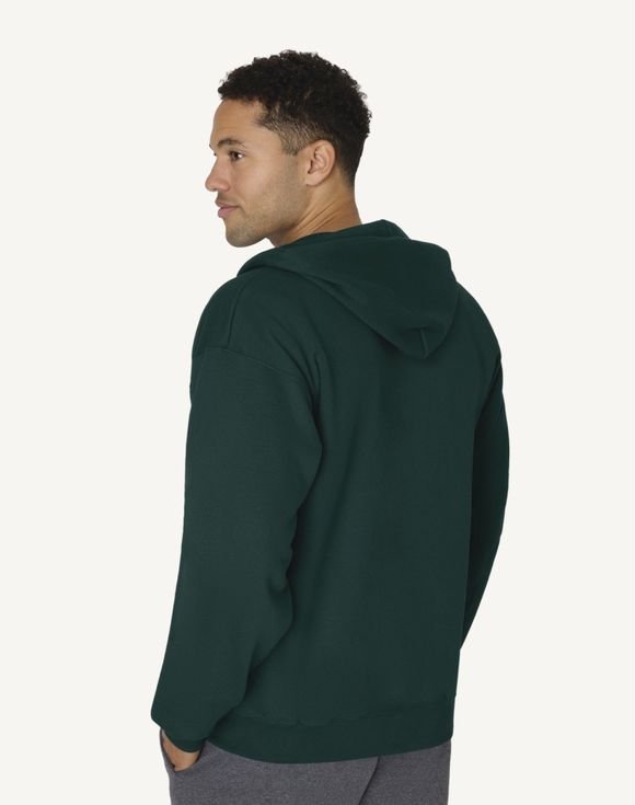Hanes Ultimate Men's Full-Zip Heavyweight Fleece Hoodie 0F280 3 Hanes Ultimate Men's Full-Zip Heavyweight Fleece Hoodie 0F280 - Image 3