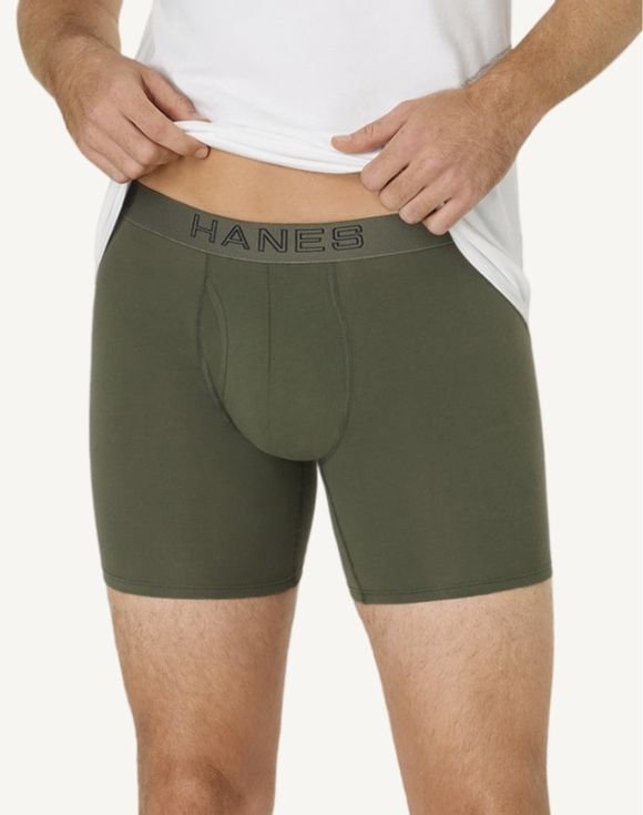 Men’s Hanes® Ultimate 3-Pack Cotton Stretch Boxer Briefs Underwear (USBBD3) 2 Men’s Hanes® Ultimate 3-Pack Cotton Stretch Boxer Briefs Underwear (USBBD3) - Image 2