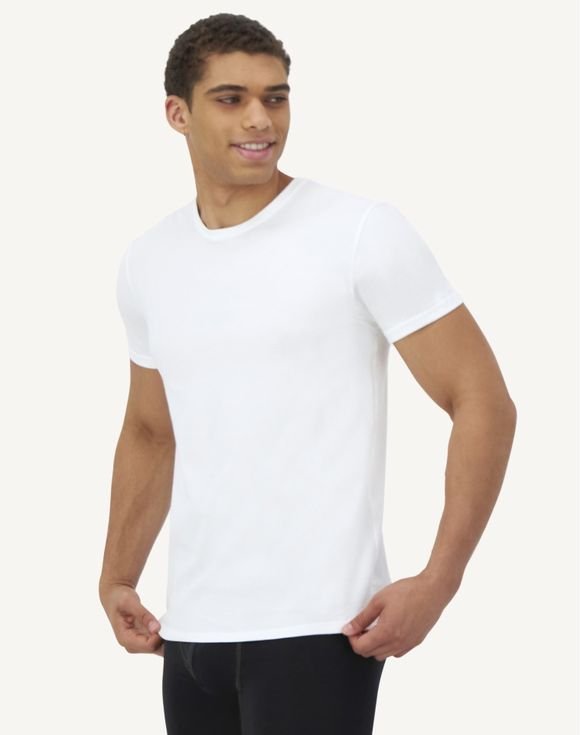 Men's Hanes® Ultimate 3-Pack Crewneck Undershirts, Comfort Fit Stretch (UCF1W3) 2 Men's Hanes® Ultimate 3-Pack Crewneck Undershirts, Comfort Fit Stretch (UCF1W3) - Image 2