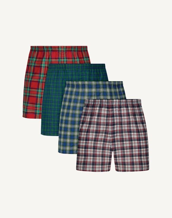 Men's Hanes® Ultimate 4-Pack Cotton Blend Tartan Boxers Underwear (745BP4) 4 Men's Hanes® Ultimate 4-Pack Cotton Blend Tartan Boxers Underwear (745BP4) - Image 4