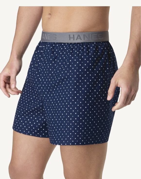 Men's Hanes® Ultimate 4-Pack Cotton Woven Boxers Underwear (765WB4) 3 Men's Hanes® Ultimate 4-Pack Cotton Woven Boxers Underwear (765WB4) - Image 3