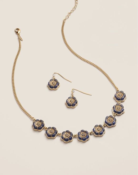 Midnight Garden Necklace and Earring Set 1 Midnight Garden Necklace and Earring Set
