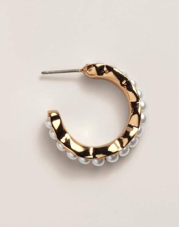 Pearly Stream Hoop Earrings 2 Pearly Stream Hoop Earrings - Image 2