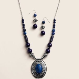 Boho Bleu Necklace and Earring Set