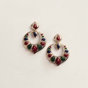 Golden Mosaic Drop Earrings
