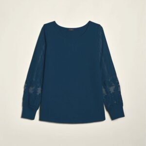 Lace-Sleeve Top