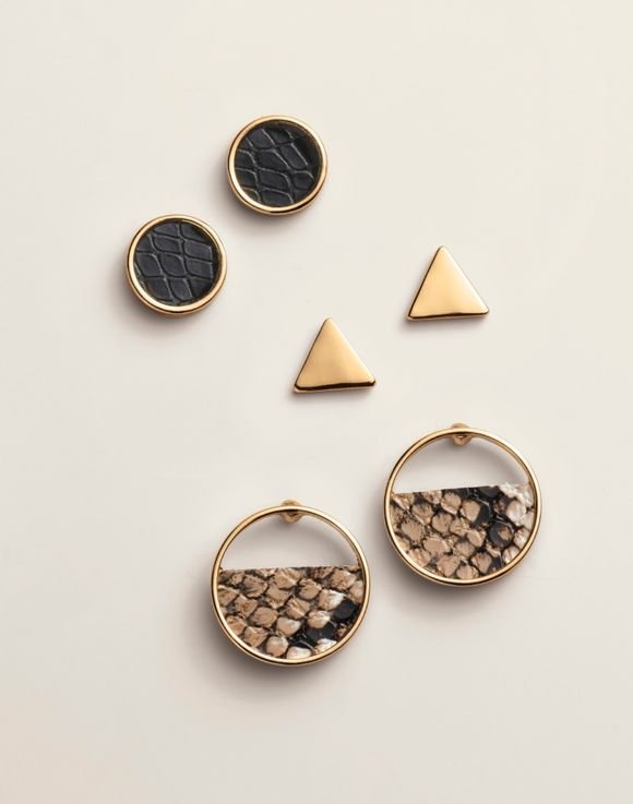 Serpent Sleek Earring Trio 3 Serpent Sleek Earring Trio