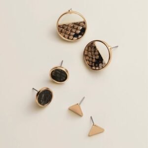 Serpent Sleek Earring Trio