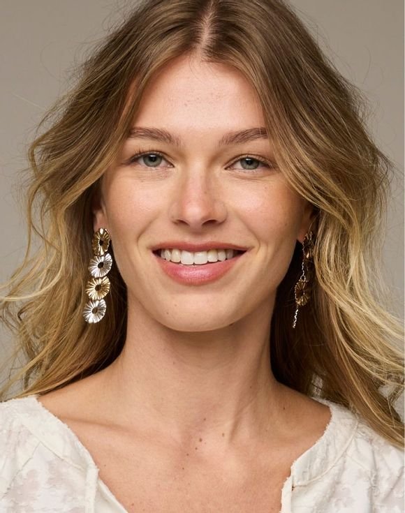 Solar Edge Drop Earrings 2 Solar Edge Drop Earrings