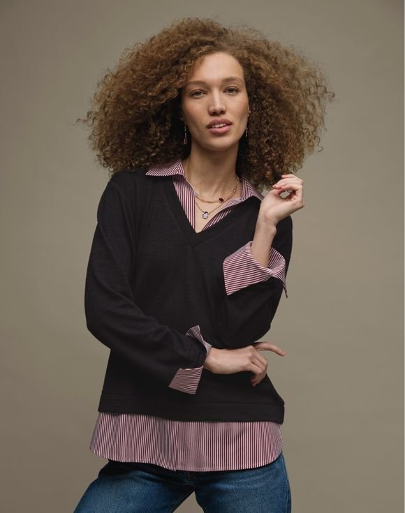 Striped Twofer Top 1 Striped Twofer Top