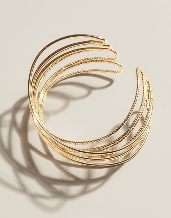 Golden Interlace Cuff Bracelet 3 Golden Interlace Cuff Bracelet