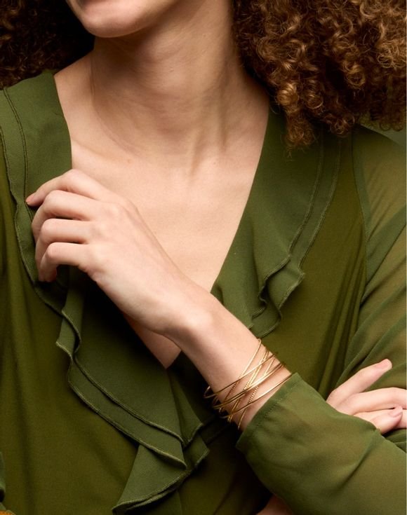 Golden Interlace Cuff Bracelet 2 Golden Interlace Cuff Bracelet