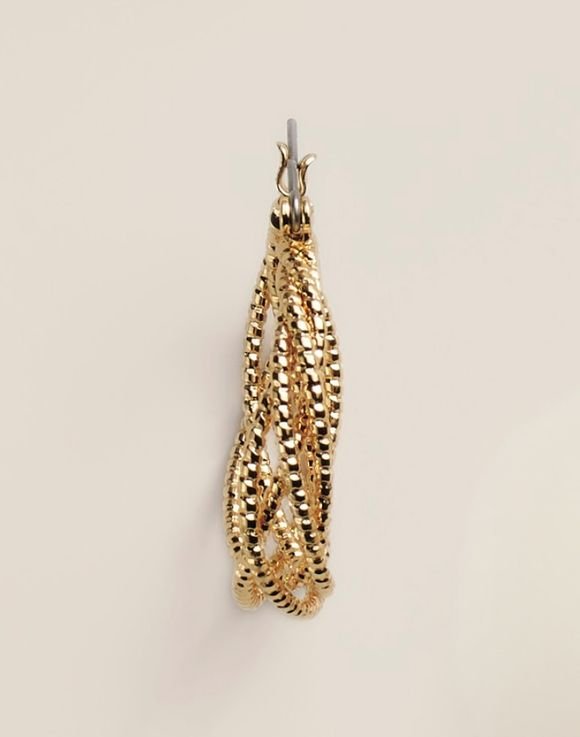 Golden Interlace Hoop Earrings 3 Golden Interlace Hoop Earrings