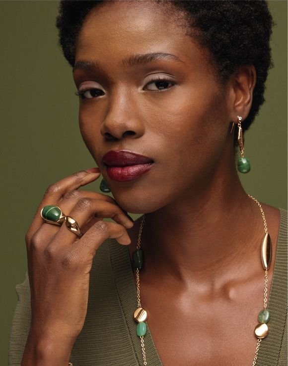 Green Organic Glow Drop Earrings 2 Green Organic Glow Drop Earrings