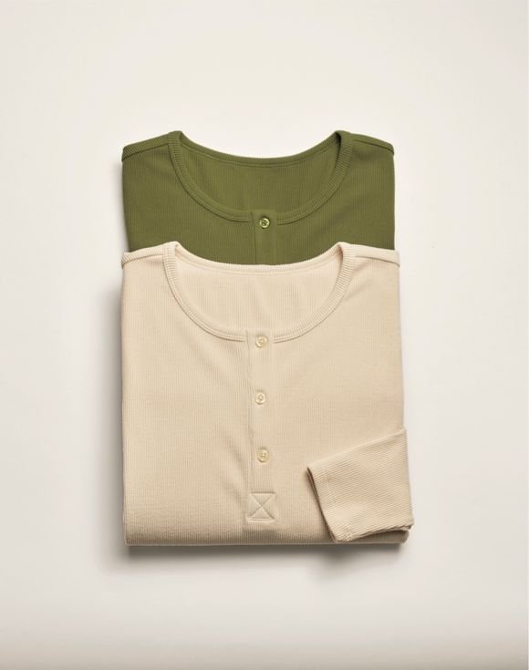 Two-Pack Henley Tops 2 Two-Pack Henley Tops