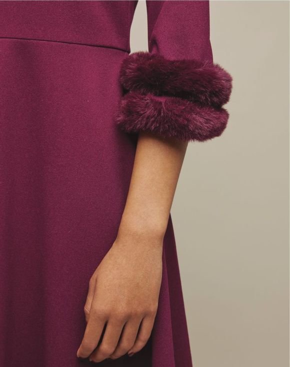 Faux-Fur-Trim Dress 3 Faux-Fur-Trim Dress