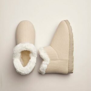 Ribbed Slipper Bootie