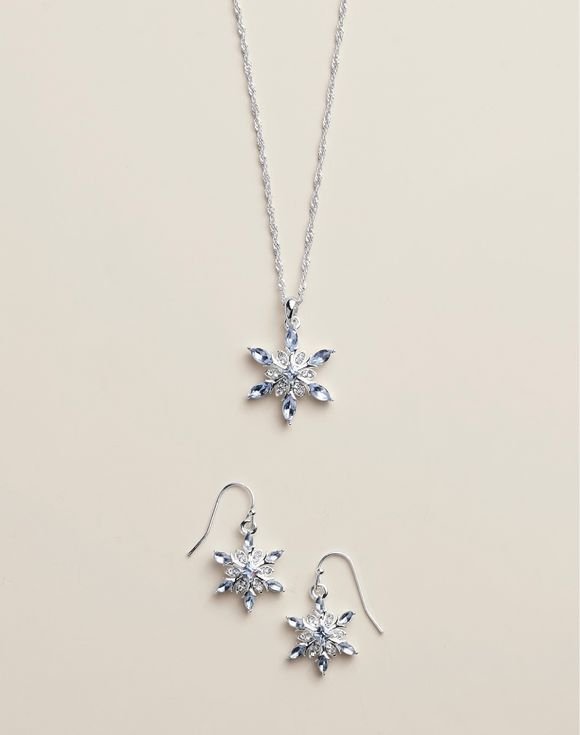 Snowfall Sparkle Necklace and Earring Set 1 Snowfall Sparkle Necklace and Earring Set